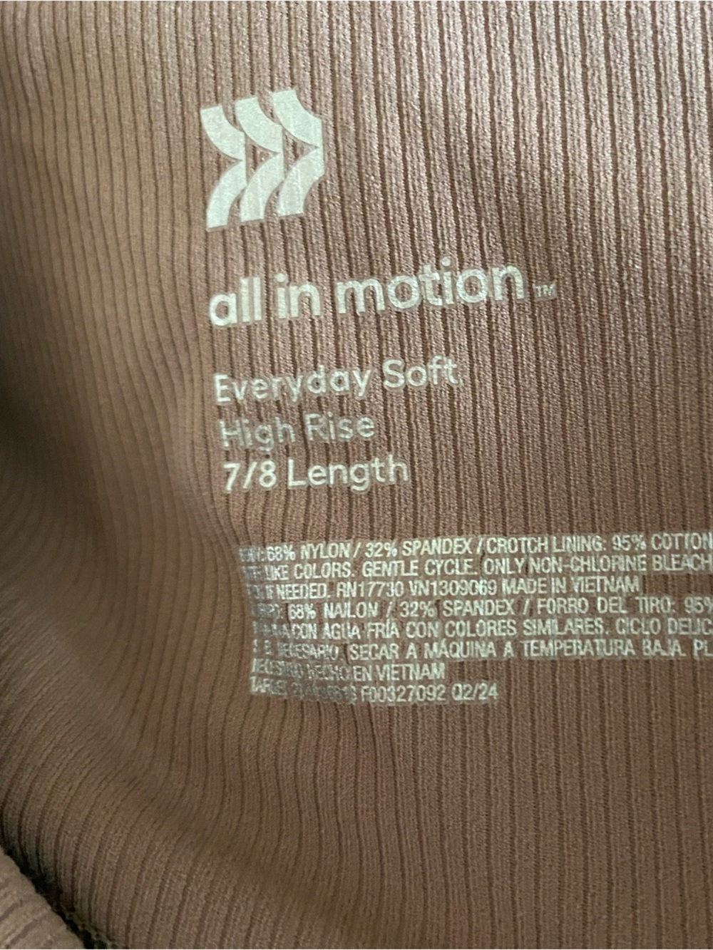 all in motion Ribbed Tank & Leggings Set - Mauve Taupe - Picture 5 of 9